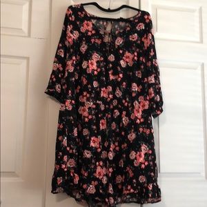 Torrid Floral lace up romper